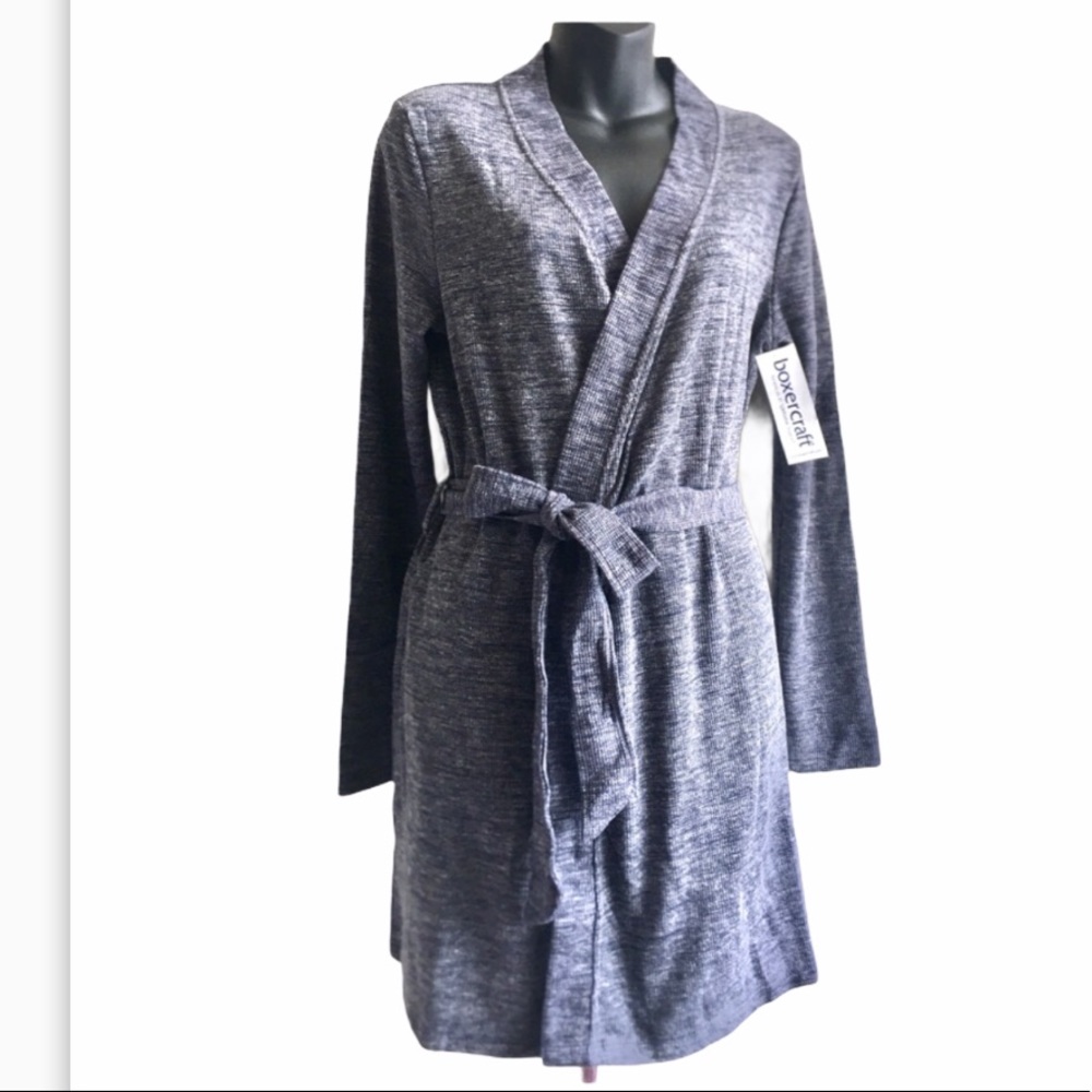NWT Boxercraft Bath Robe Navy. Soft & Comfy Size M